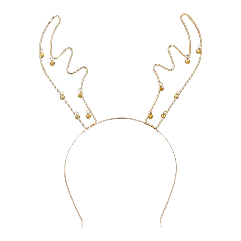 Cornes de Renne Élégantes avec Perles Dorées - Accessoire Fête