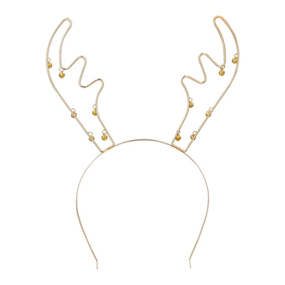 Cornes de Renne Élégantes avec Perles Dorées - Accessoire Fête