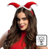 Serre-tête Cornes Lutin Noël avec LED - Déguisement Festif