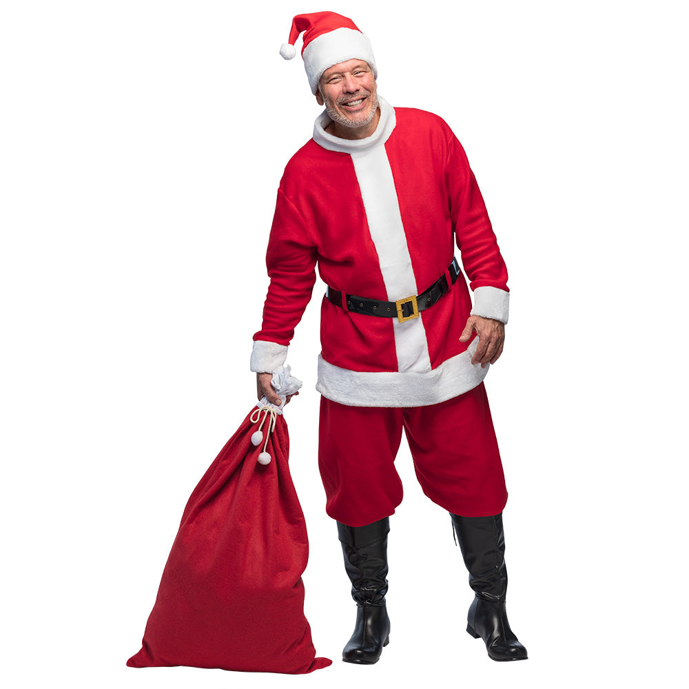 Déguisement Père Noël Complet avec Cape et Sac Cadeau
