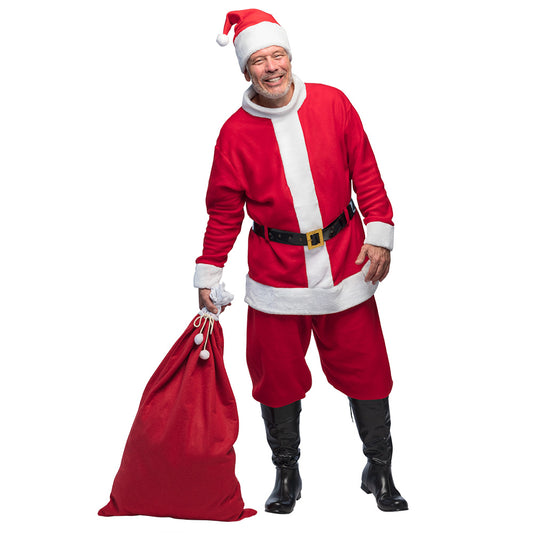Déguisement Père Noël Complet avec Cape et Sac Cadeau