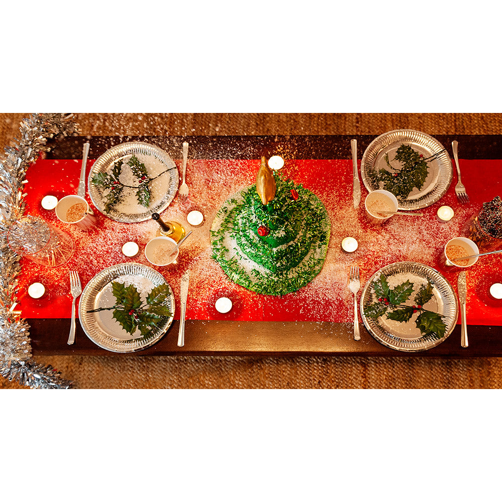 Cloche Dorée Père Noël avec Poignée Rouge - Accessoire Noël