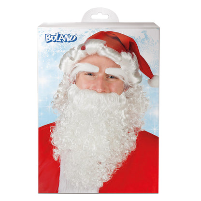 Kit Père Noël Complet - Barbe Blanche, Bonnet & Sourcils