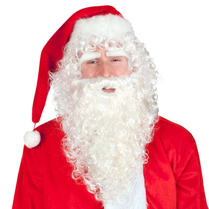 Déguisement Père Noël Complet avec Barbe Blanche Luxe