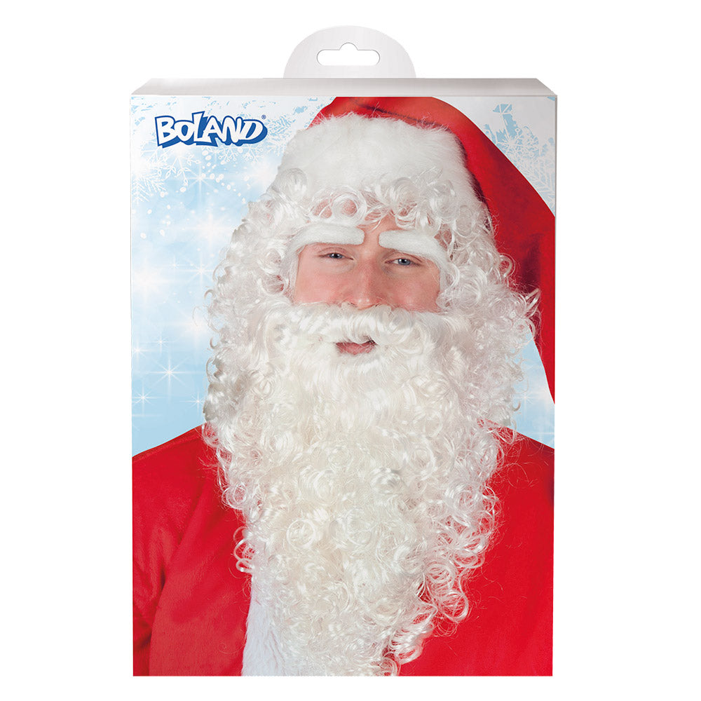 Déguisement Père Noël Complet avec Barbe Blanche Luxe