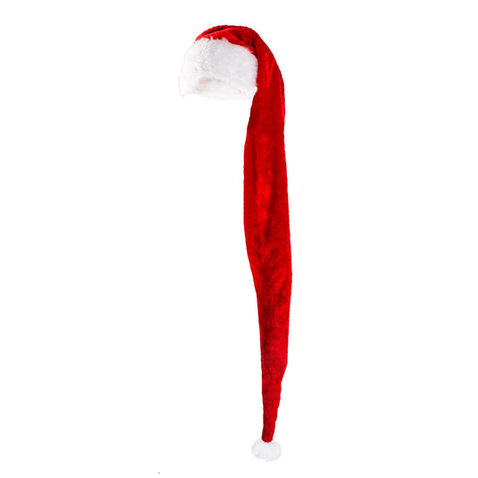 Bonnet de Père Noël Adulte - Chapeau Long Traditionnel Luxe