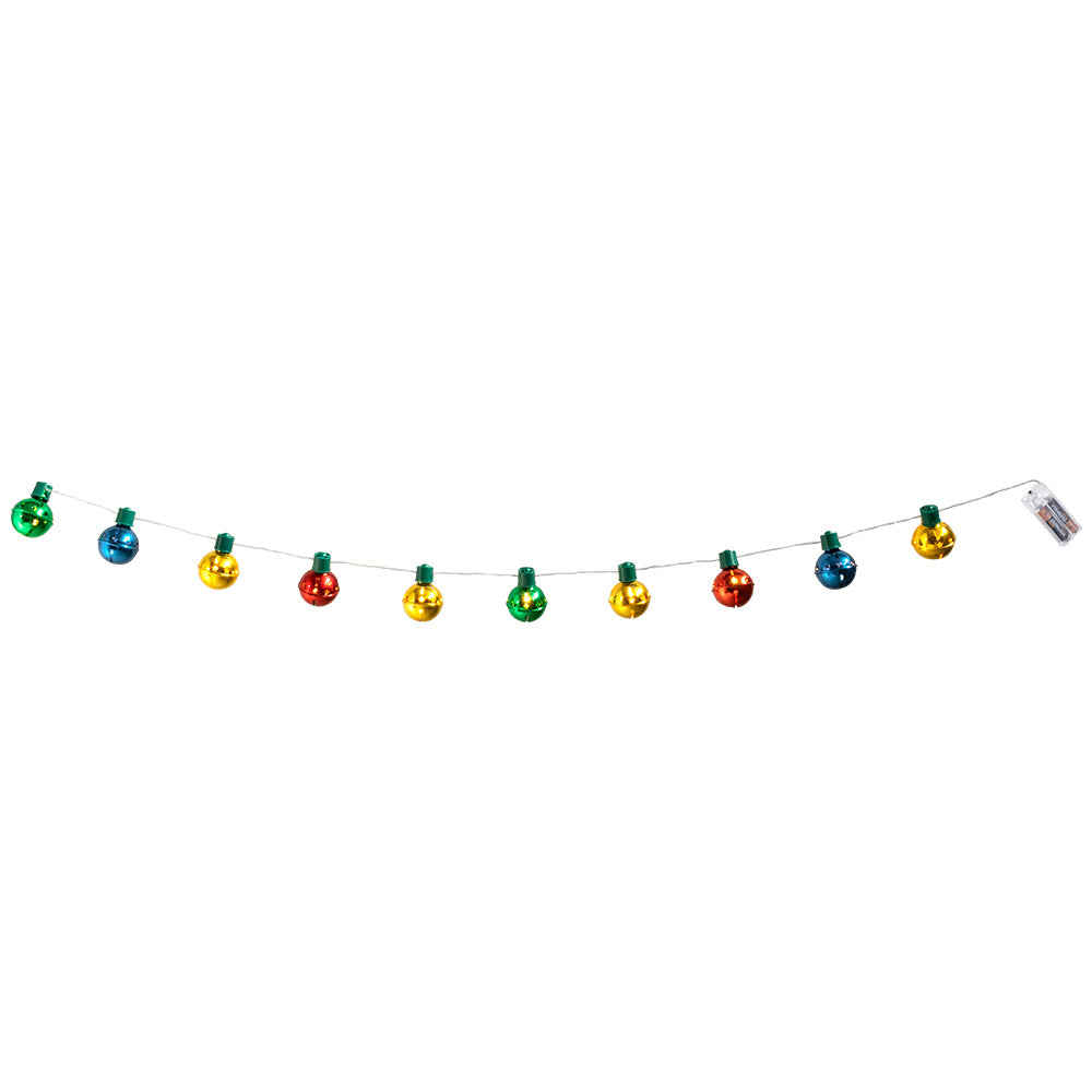 Guirlande Lumineuse Grelots Multicolores - 10 Clochettes LED