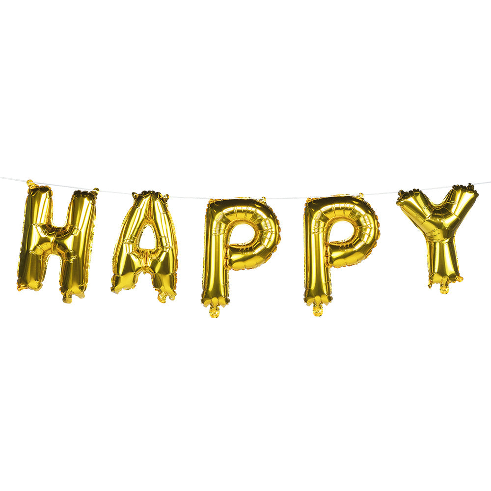 Guirlande Ballons HAPPY NEW YEAR Doré - Lettres Géantes