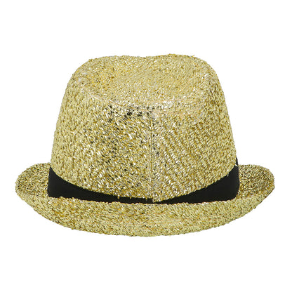 Chapeau Paillettes Dorées Happy New Year - Accessoire Nouvel An