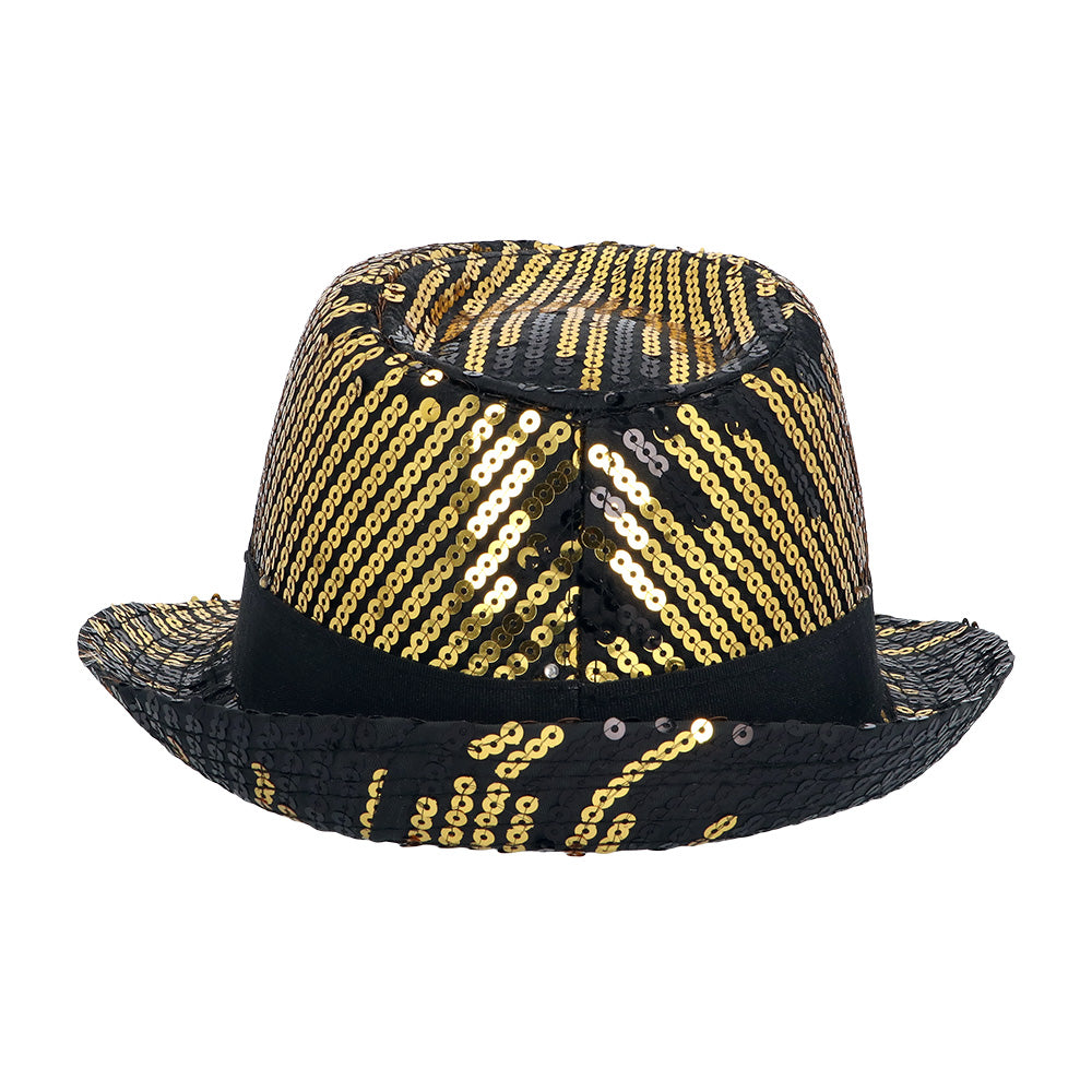 Chapeau Paillettes LED Nouvel An - Happy New Year Électrique