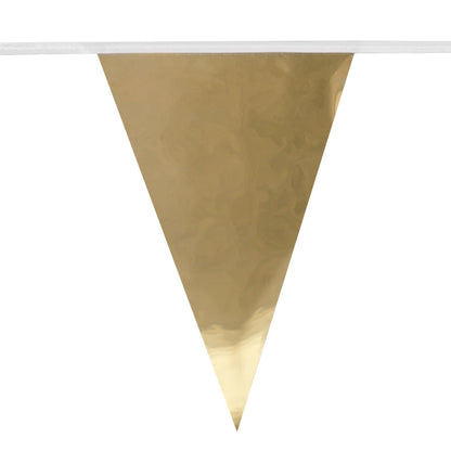 Guirlande Fanions Happy New Year Blanc et Or - 4 Drapeaux