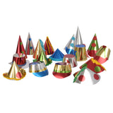 Lot de 12 Chapeaux de Fête Colorés Métallisés - Anniversaire