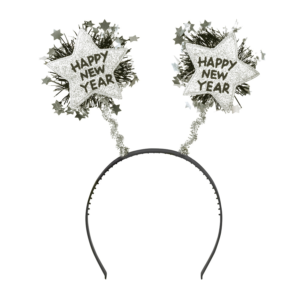 Serre-tête Happy New Year avec Étoiles Pailletées - Accessoire Nouvel An