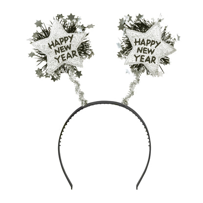 Serre-tête Happy New Year avec Étoiles Pailletées - Accessoire Nouvel An