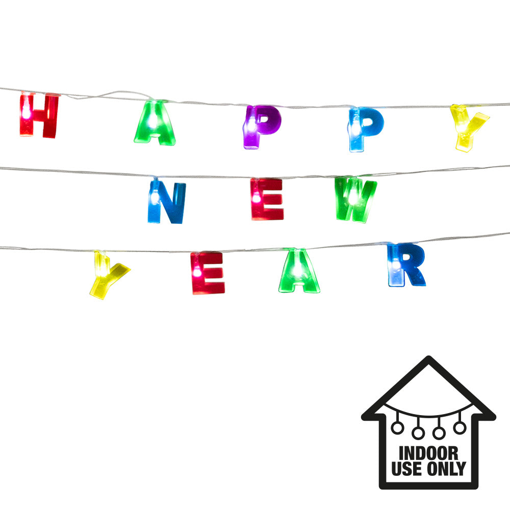 Guirlande LED Happy New Year Multicolore - 3,5m