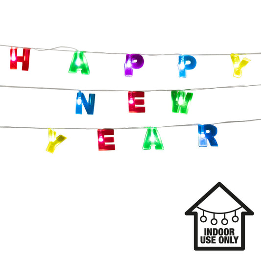 Guirlande LED Happy New Year Multicolore - 3,5m