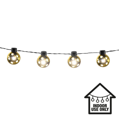 Guirlande Lumineuse Boules Dorées 10 LED - Décoration Intérieure