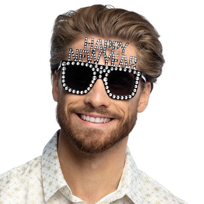 Lunettes Happy New Year Strass - Accessoire Fête Nouvel An