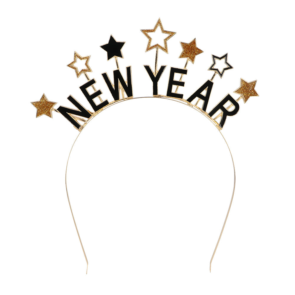 Serre-tête Bonne Année avec Étoiles - Accessoire Fête Nouvel An