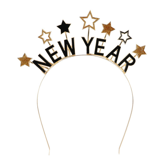 Serre-tête Bonne Année avec Étoiles - Accessoire Fête Nouvel An