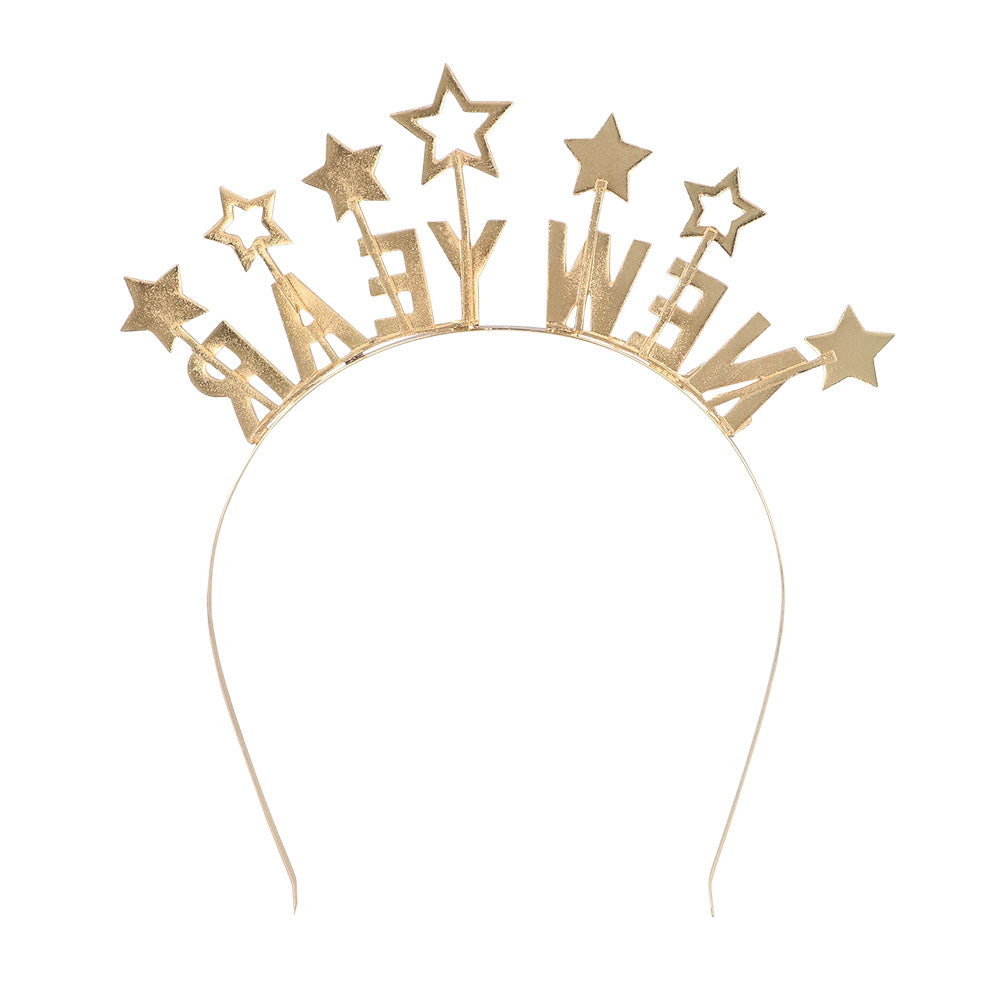 Serre-tête Bonne Année avec Étoiles - Accessoire Fête Nouvel An