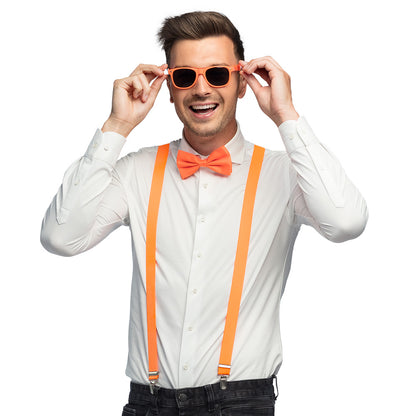 Kit Accessoires Neon Fluo Lunettes Nœud Bretelles Fête