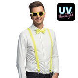 Kit Fluorescent UV Blacklight : Lunettes, Bretelles & Nœud Pap'