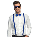 Set Accessoires Bleu Royal - Nœud Pap', Bretelles et Lunettes