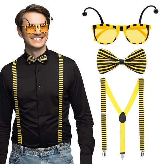 Kit Déguisement Abeille Adulte - Lunettes, Nœud Pap', Bretelles