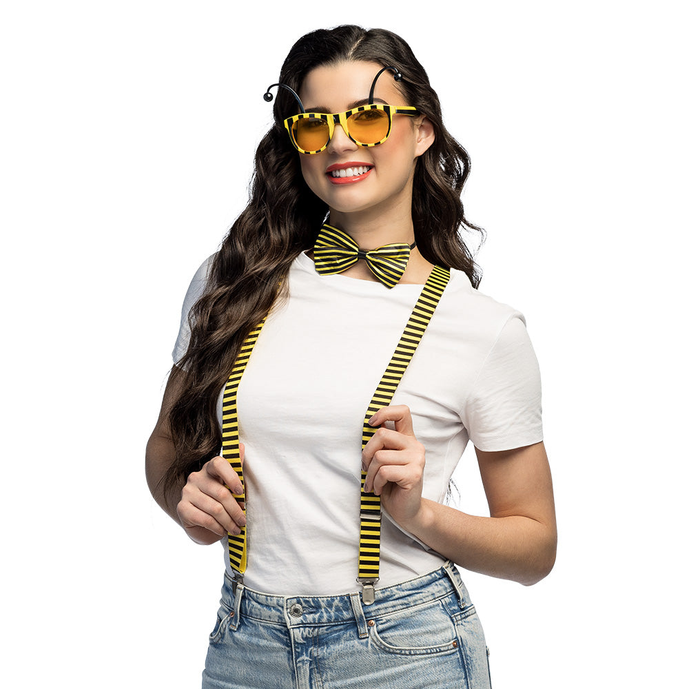 Kit Déguisement Abeille Adulte - Lunettes, Nœud Pap', Bretelles