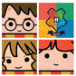 16 Serviettes en papier kawaii Harry Potter 33 x 33 cm