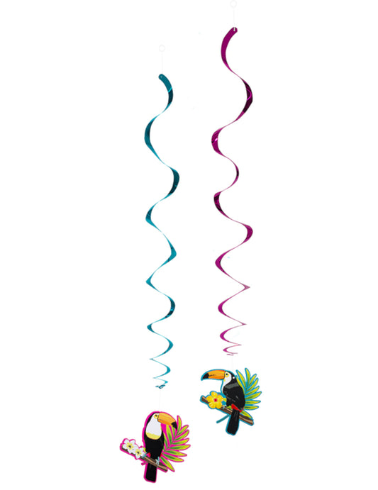 2 Suspensions spirales toucan 85 cm