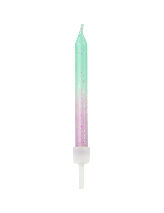 20 Bougies d'anniversaire iridescentes 6 cm