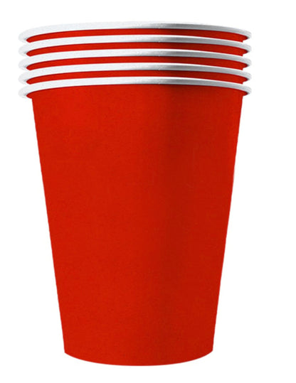 20 Gobelets américains carton recyclable rouges 53cl