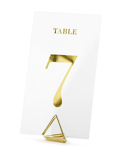 20 Marque tables transparents chiffres dorés 7 x 12 cm