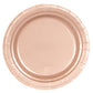 20 Petites assiettes en carton rose gold 19 cm