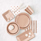 20 Petites assiettes en carton rose gold 19 cm