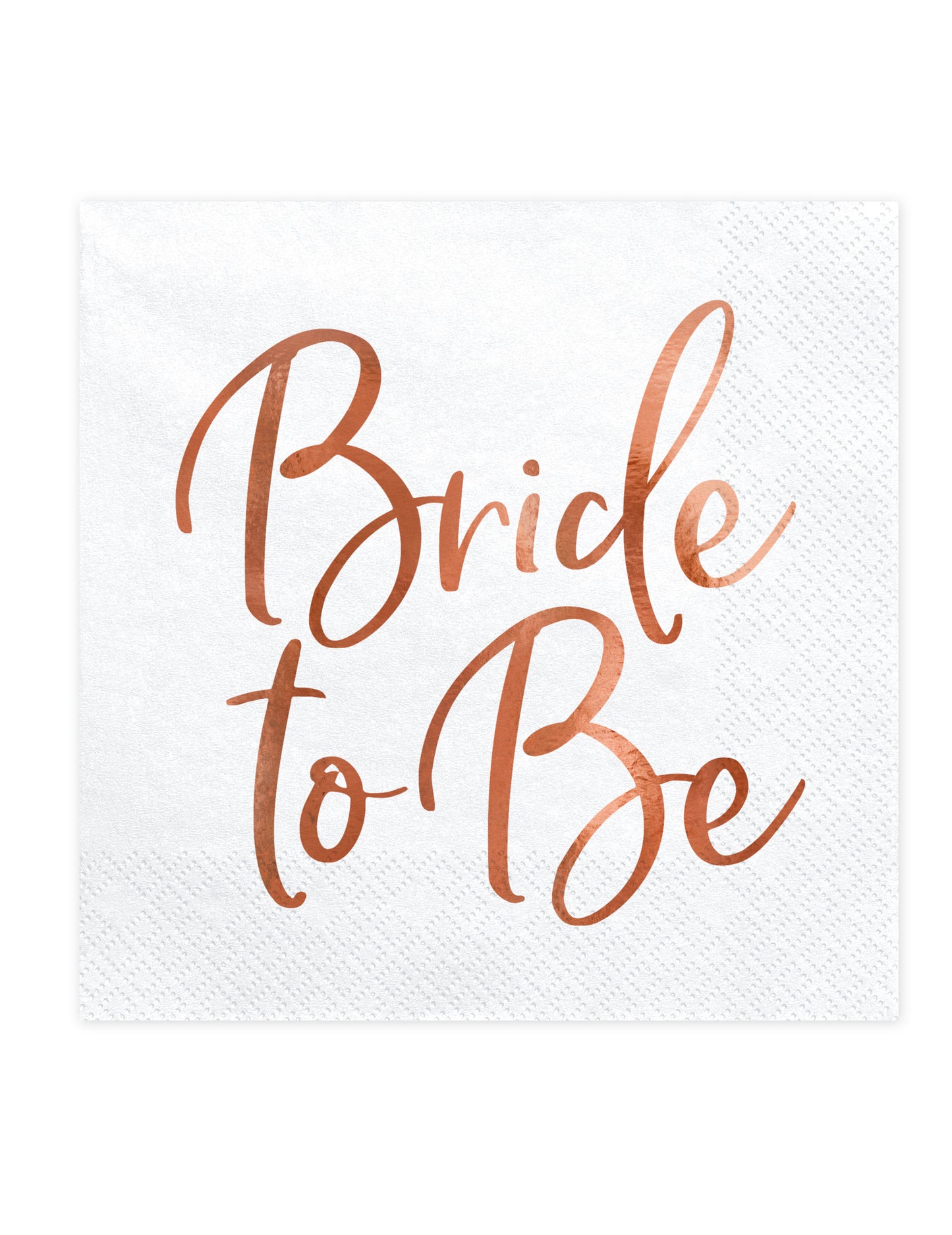 20 Serviettes en papier Bride to be rose gold 33 x 33 cm