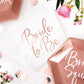 20 Serviettes en papier Bride to be rose gold 33 x 33 cm