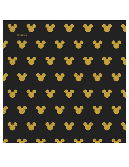 20 Serviettes en papier Mickey Gold 33 x 33 cm