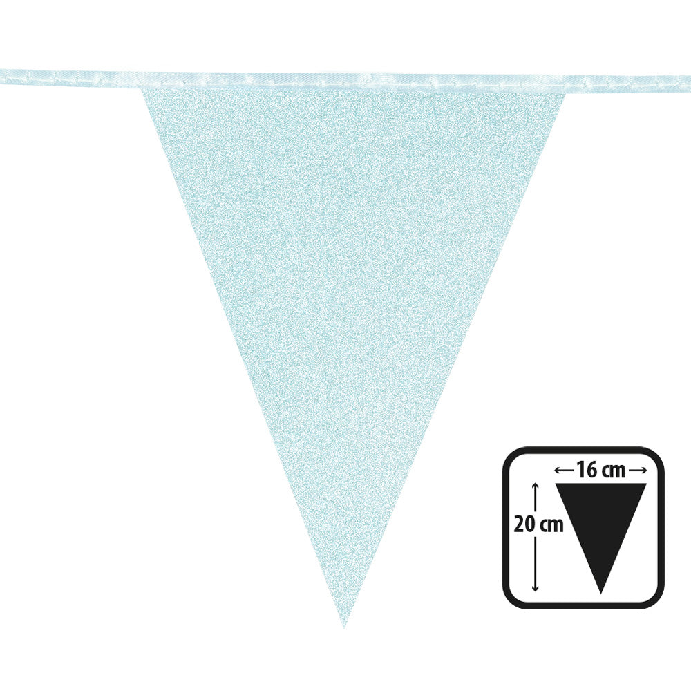 Guirlande de Fanions Turquoise Paillettes - 4m de Décoration