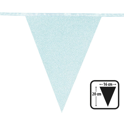 Guirlande de Fanions Turquoise Paillettes - 4m de Décoration