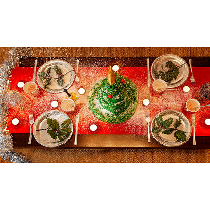 Assiettes Argentées Ondulées - Vaisselle Festive Réutilisable