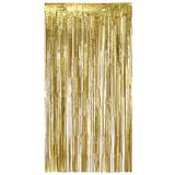 Rideau Frange Métallisé Or 100x200cm - Décoration Fête
