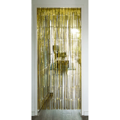 Rideau Frange Métallisé Or 100x200cm - Décoration Fête