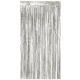 Rideau de Franges Argent 2x1m - Décoration Fête Étincelante