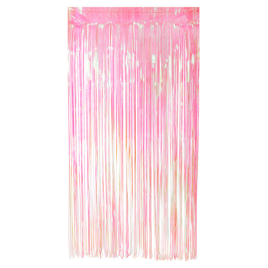 Rideau à Franges Métallisé Rose & Or - 2x1m