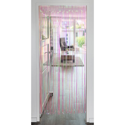 Rideau à Franges Métallisé Rose & Or - 2x1m