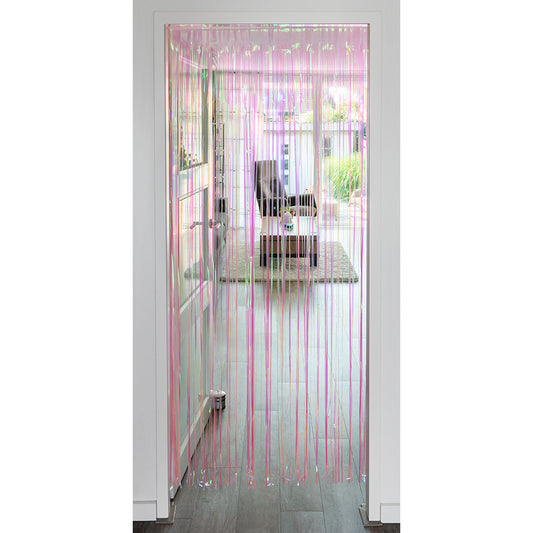Rideau à Franges Métallisé Rose & Or - 2x1m