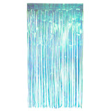 Rideau Lamé Holographique Turquoise 2x1m - Décoration Fête